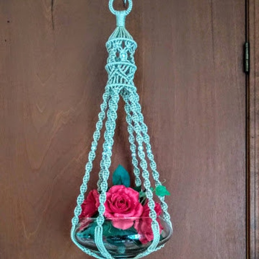 Handcrafted birdcage Spiral Plant Hanger